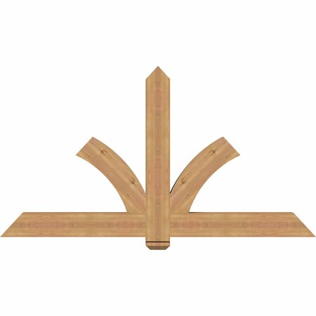Ekena Millwork Redmond Smooth Timber Gable Bracket, Western Red Cedar, 72"W x 39"H x 3 1/2"D x 5 1/2"F, 13/12 Pitch GBW072X39X0406RED00SWR